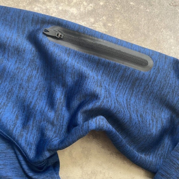 Spyder Sweatshirt Mens Size Medium Blue Tech Fleece Pullover Hoodie ProwB - Picture 3 of 11